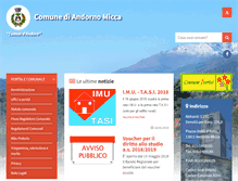 Tablet Screenshot of comune.andornomicca.bi.it